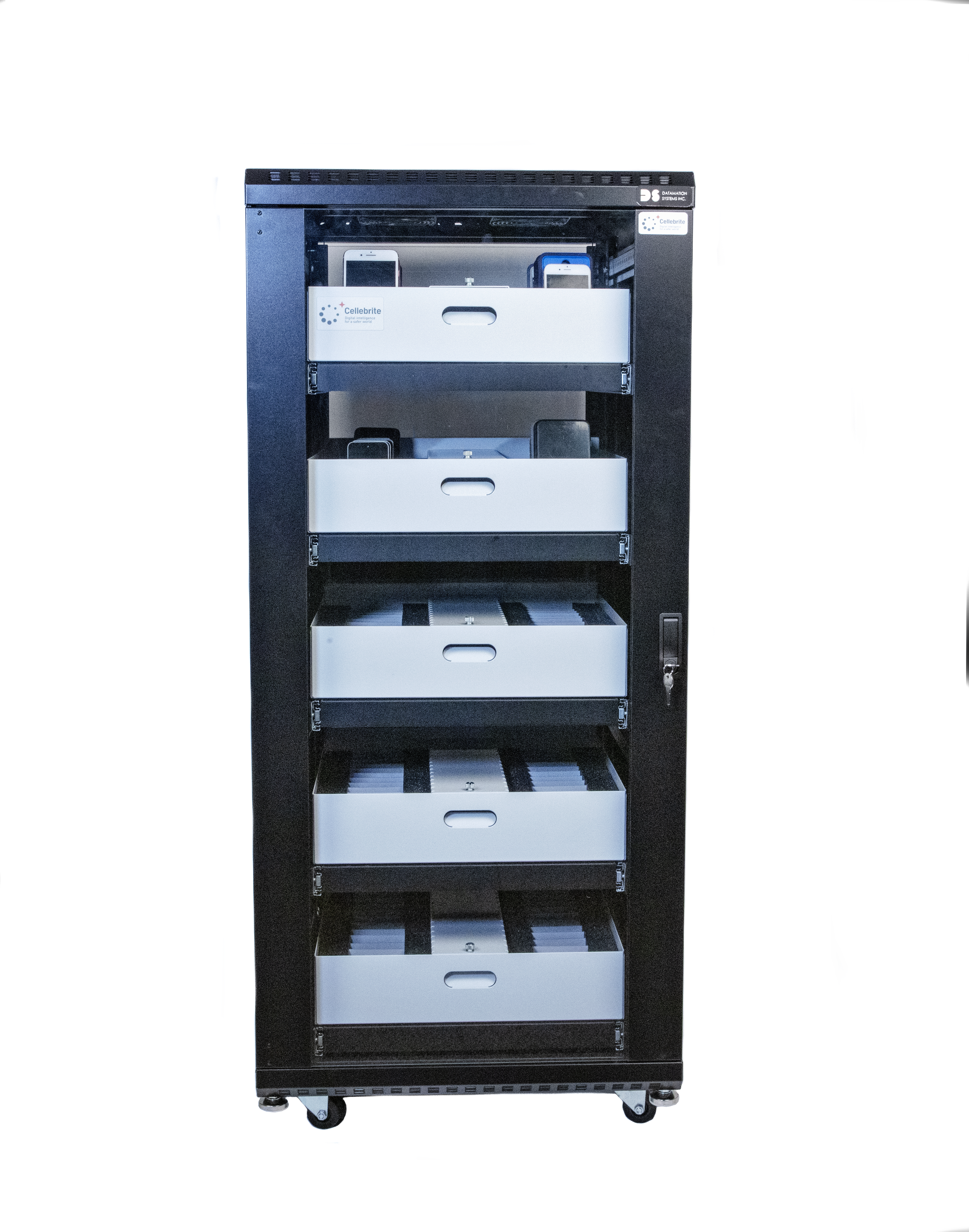 Rack 5 tray closed cellebrite